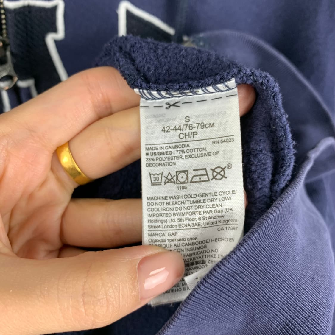 Gap 갭 네이비 후드집업 상품이미지5