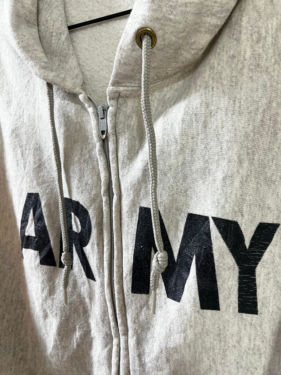 90s US ARMY 후드집업 M 빈티지 탈론지퍼 상품이미지3