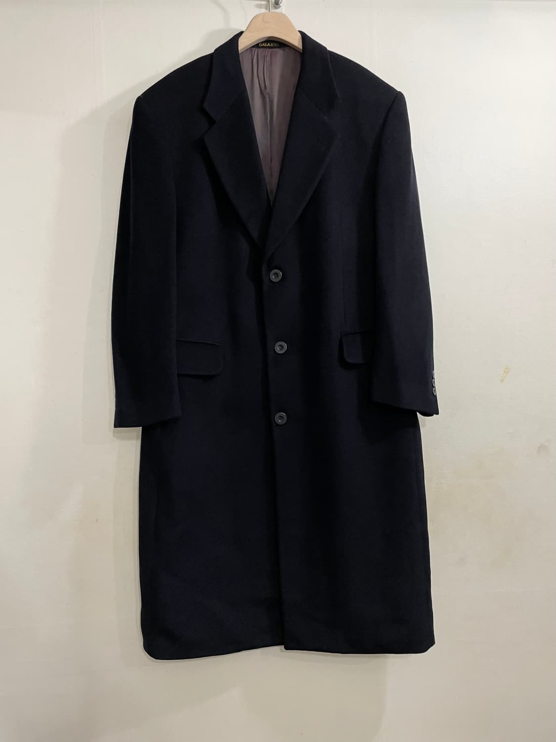 갤럭시 vip 캐시미어 수퍼파인울 골든텍스 롱코트 블랙 상품이미지1