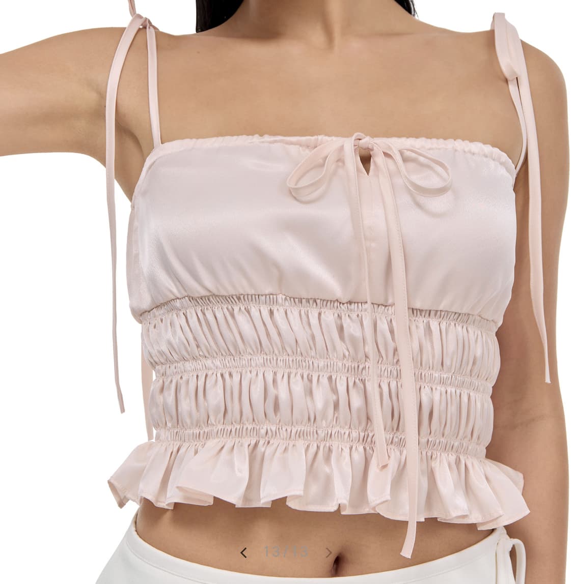 클리시어 kleesier Pink peony satin top 상품이미지3