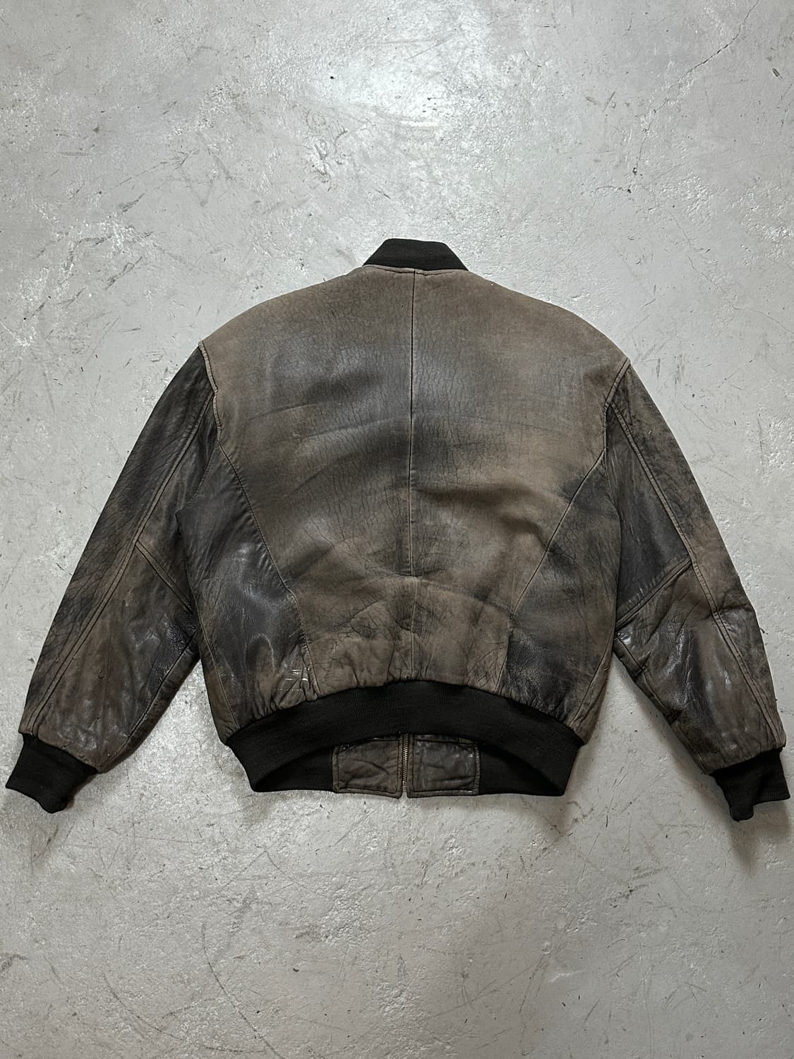 80's 빈티지 엑셀드 디스 레더 봄버 자켓 빈티지 레더자켓 상품이미지4