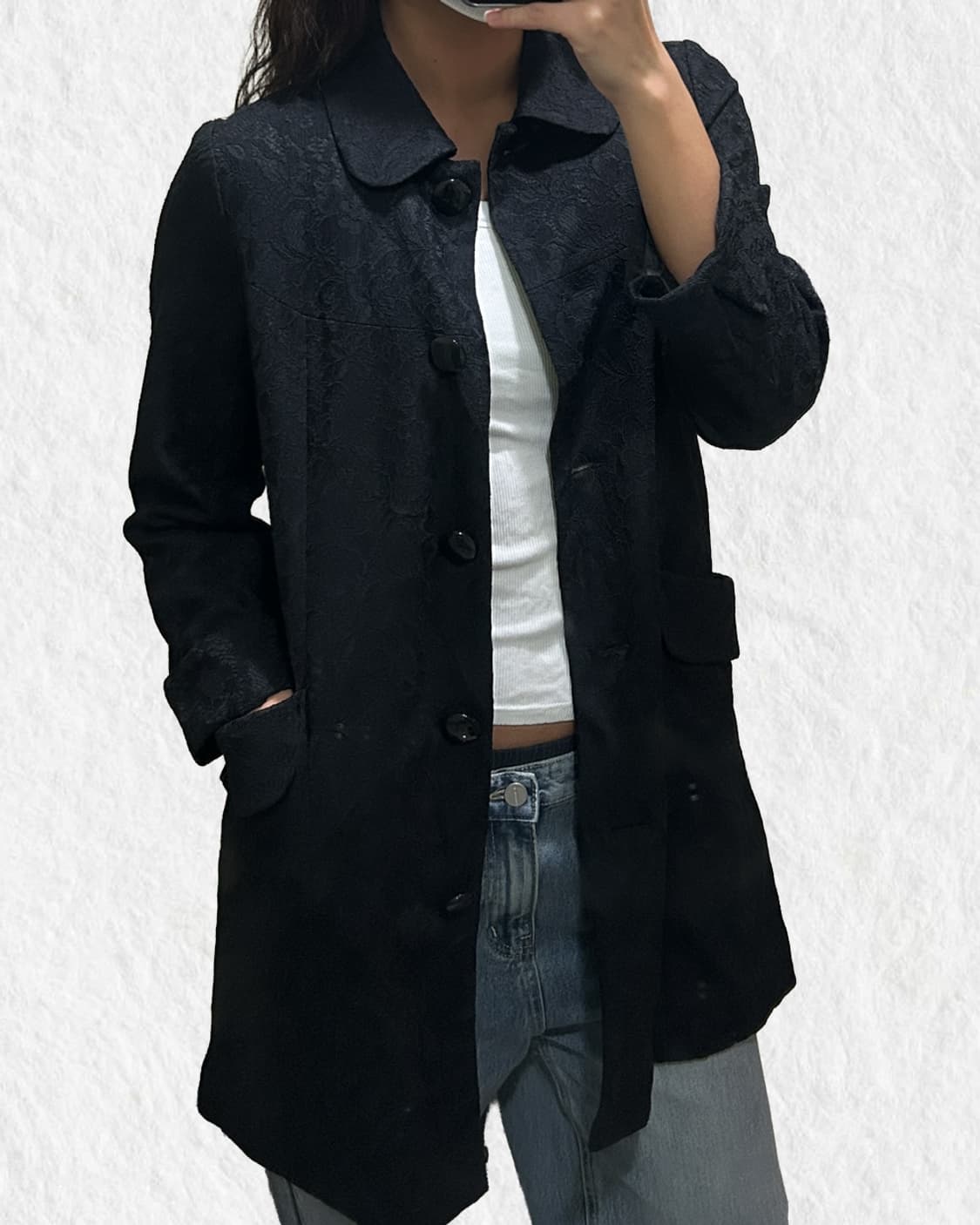 빈티지 오리엔탈 패턴 롱코트 상품이미지7