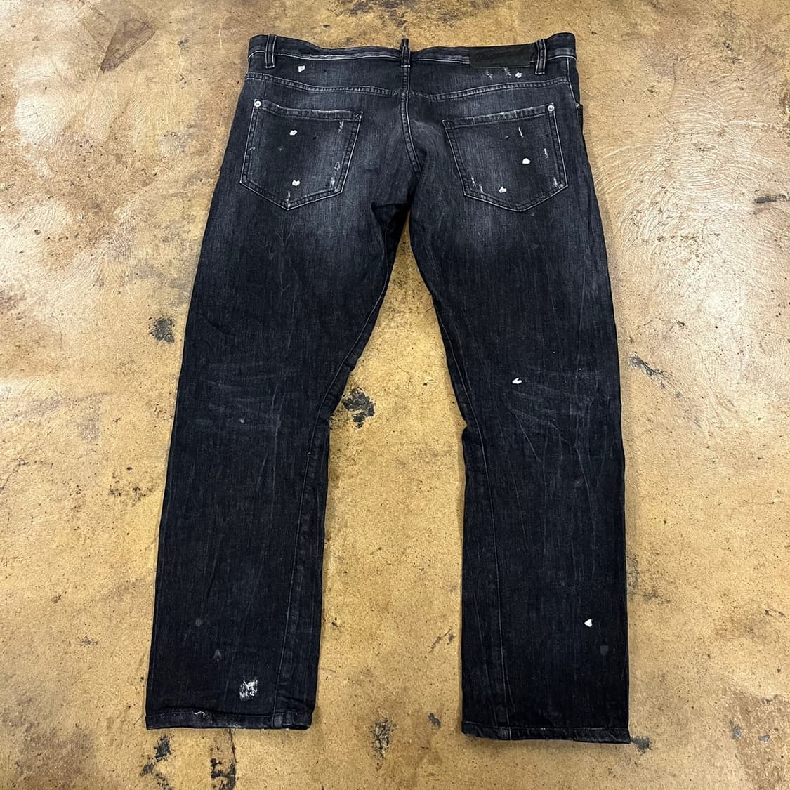 [정품/56] 디스퀘어드2 블랙 데미지 워싱 청바지 지퍼 디테일 b17 상품이미지3