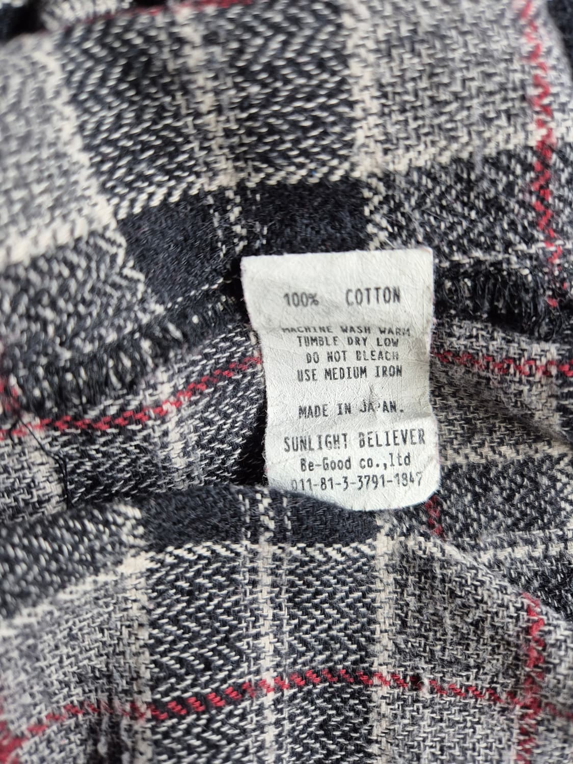 일본 Sunlight Believer 헤링본 패턴 코튼셔츠 상품이미지4