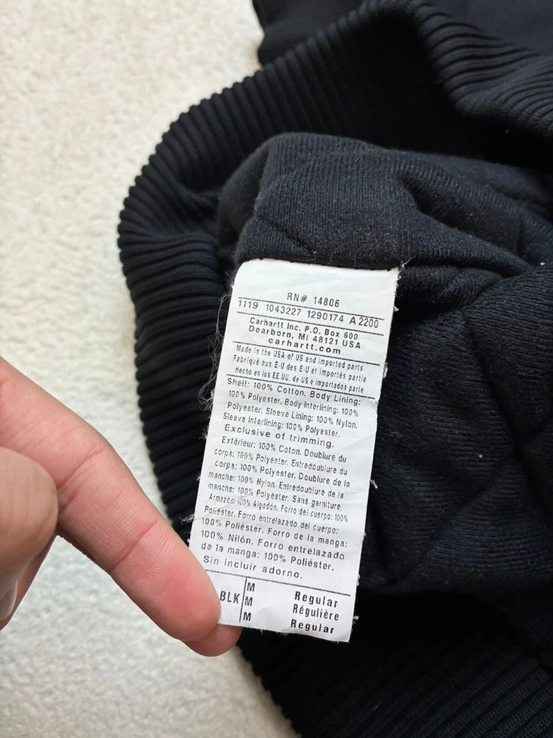 칼하트 USA 액티브 콜드 워크웨어 누빔 후디 자켓 PN6228    상품이미지9