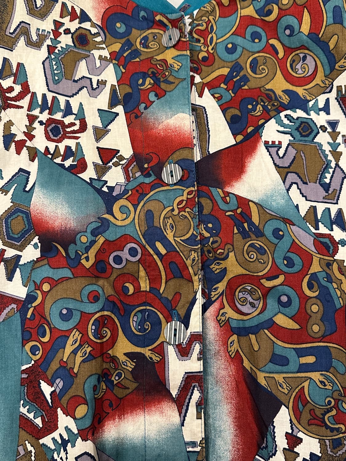 80s 런던포그 콜렉터블 라인 아즈텍 봄버 자켓 M 상품이미지3