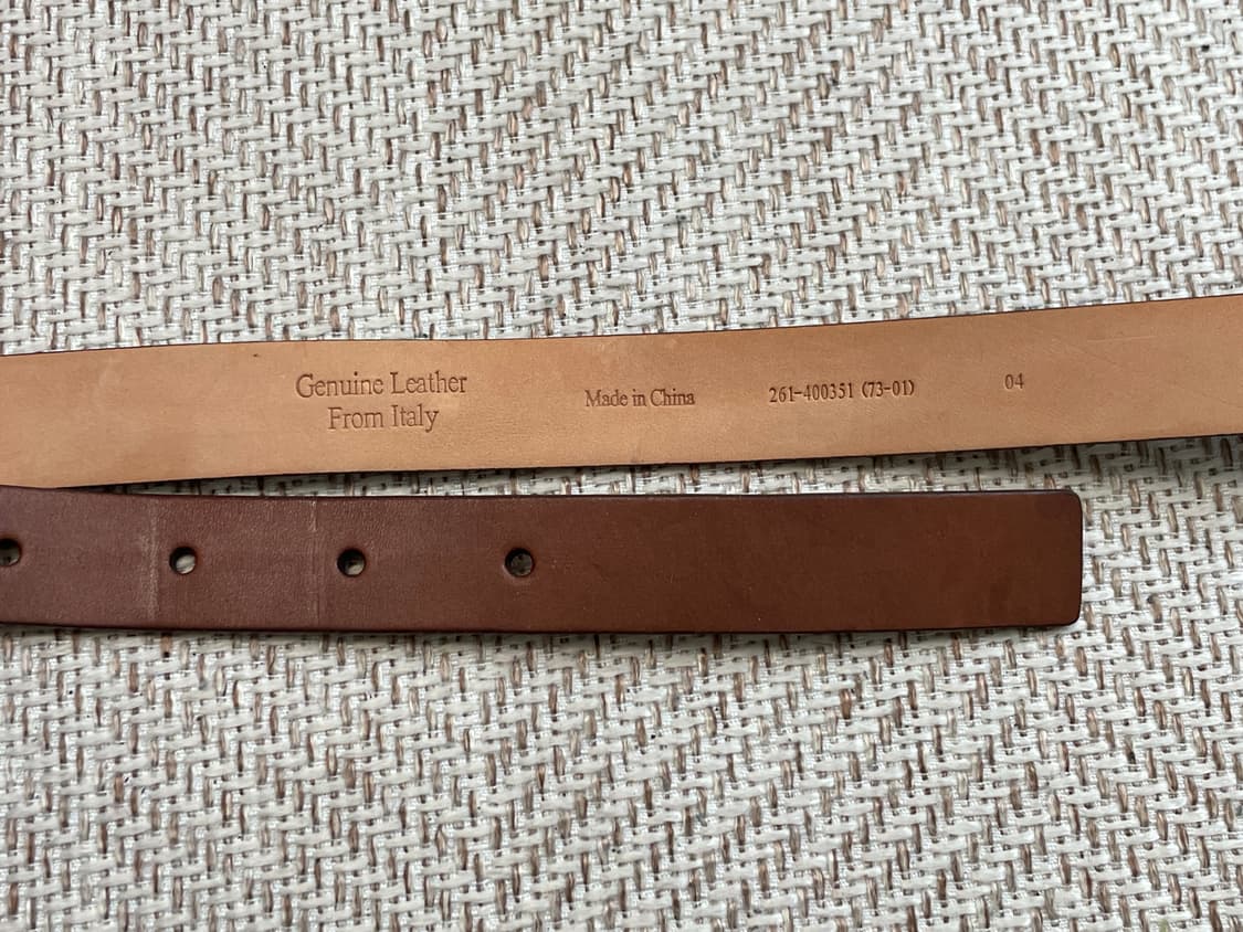 빈티지 브라운 레더 벨트  J03840 상품이미지4