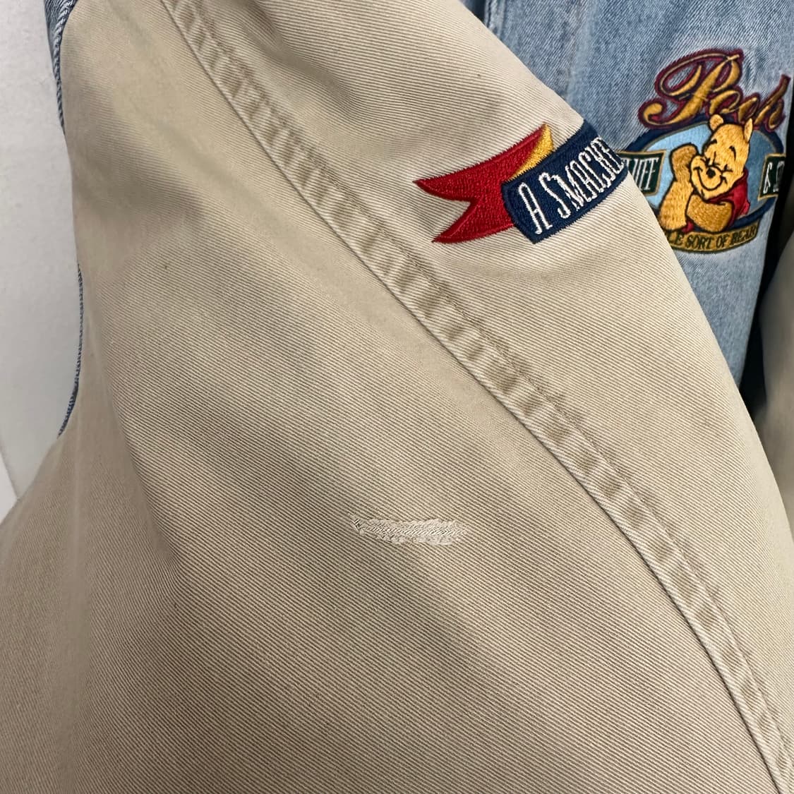 90‘s 디즈니 푸 데님 바시티자켓 상품이미지8