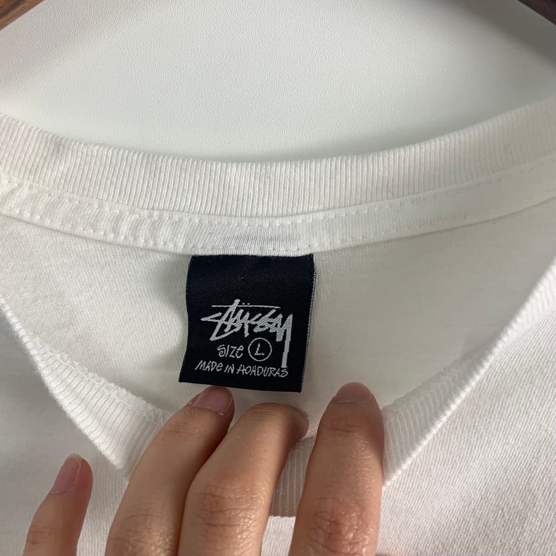 스투시 스탁로고 화이트 롱슬리브 긴팔티 상품이미지9