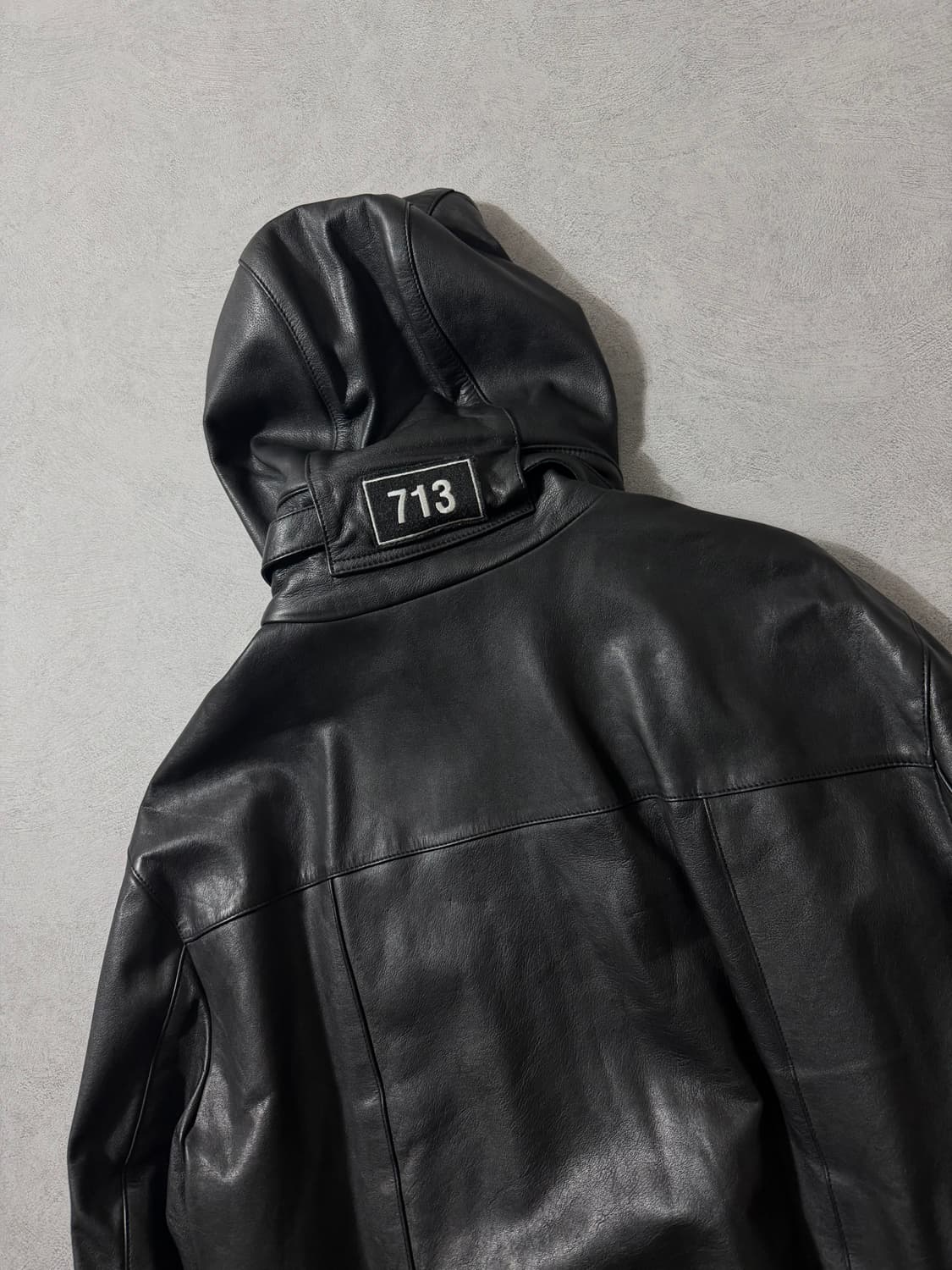 헬무트랭X트래비스스캇 카우스킨 후드 레더자켓  상품이미지6