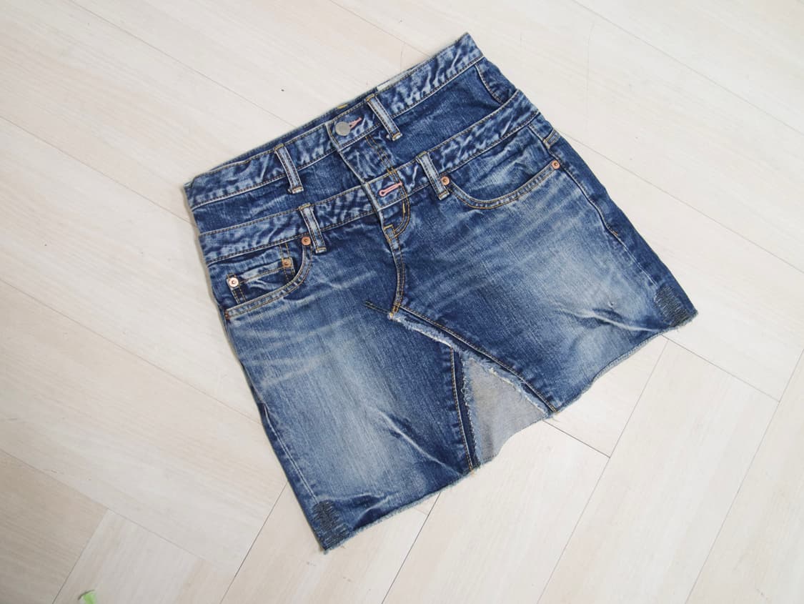 [ANTGAUGE] double waist denim skirt 상품이미지4