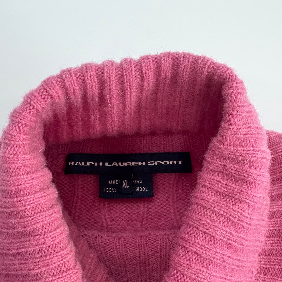 Polo 폴로 민트포니 핑크 케이블 터틀넥 니트  상품이미지5