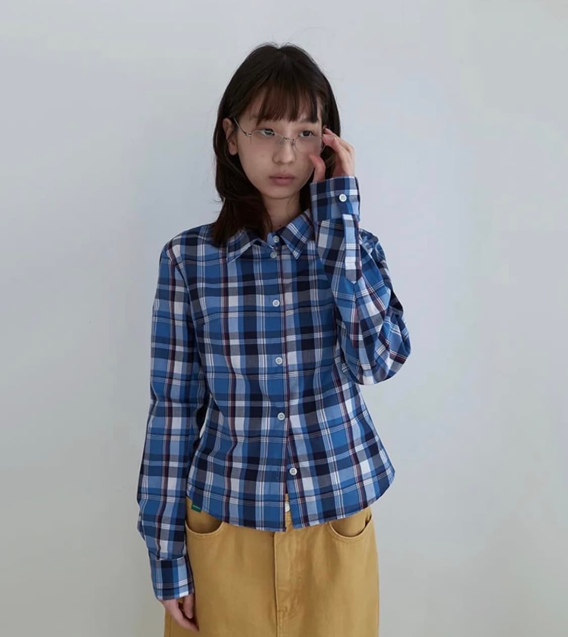 노컨텐츠 클래식 체크 셔츠 상품이미지1