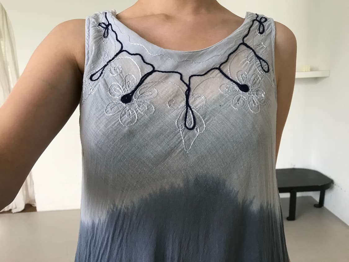vintage blue stitch sleeveless one-piece 상품이미지4