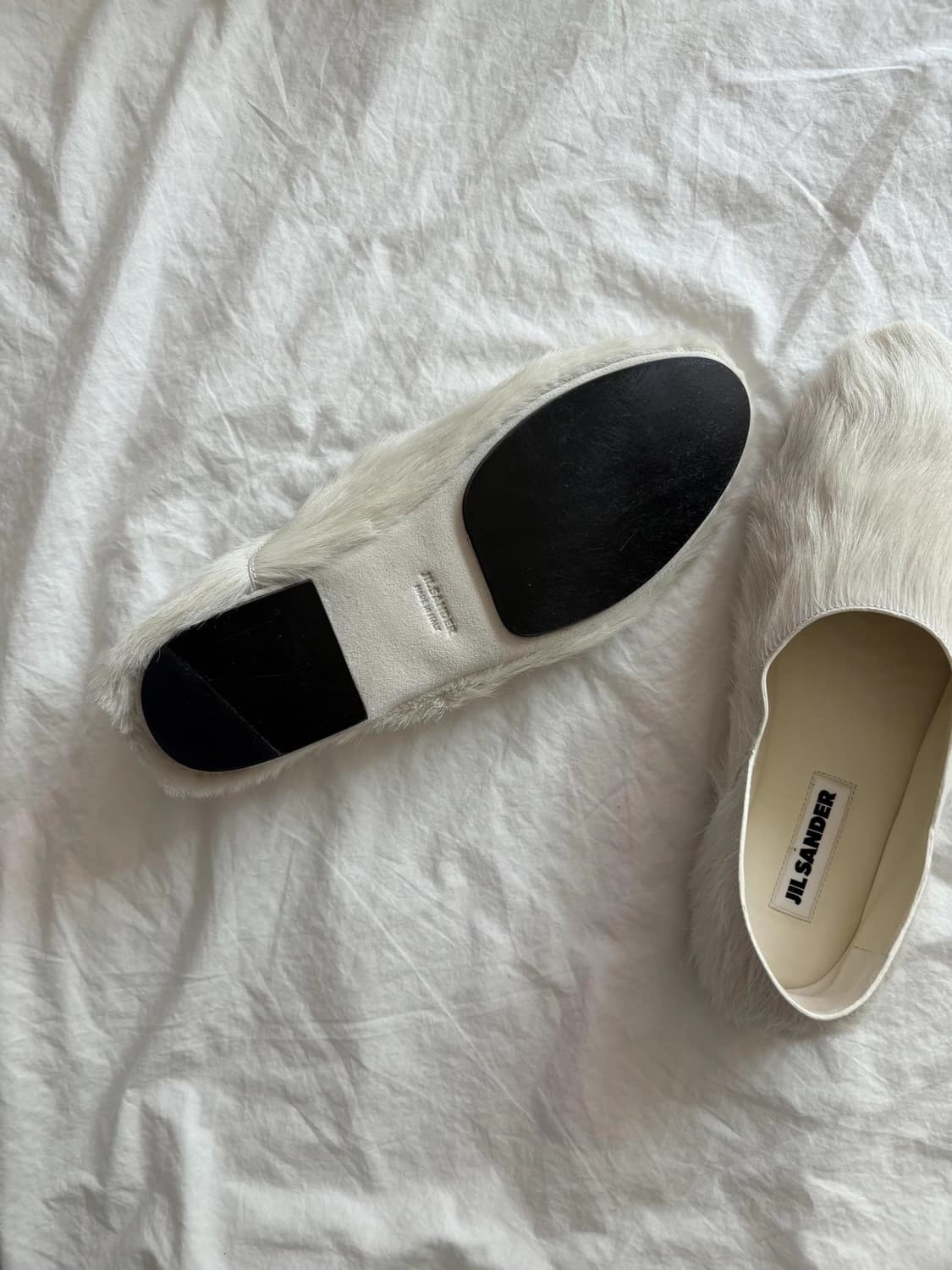Jil sander 질샌더 카프 헤어 플랫 슬리퍼 상품이미지4