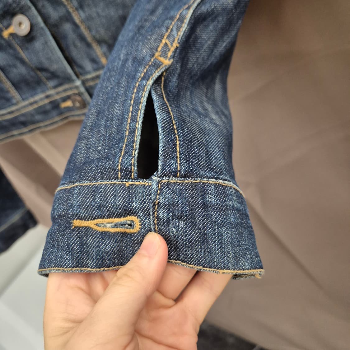 타미 진스 크롭 데님 자켓 M 상품이미지3