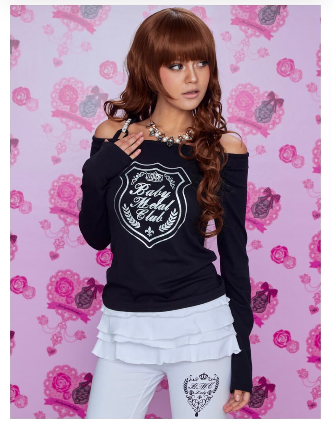 베이비메탈클럽 다이아몬드 로고 탑 (블랙) 상품이미지1