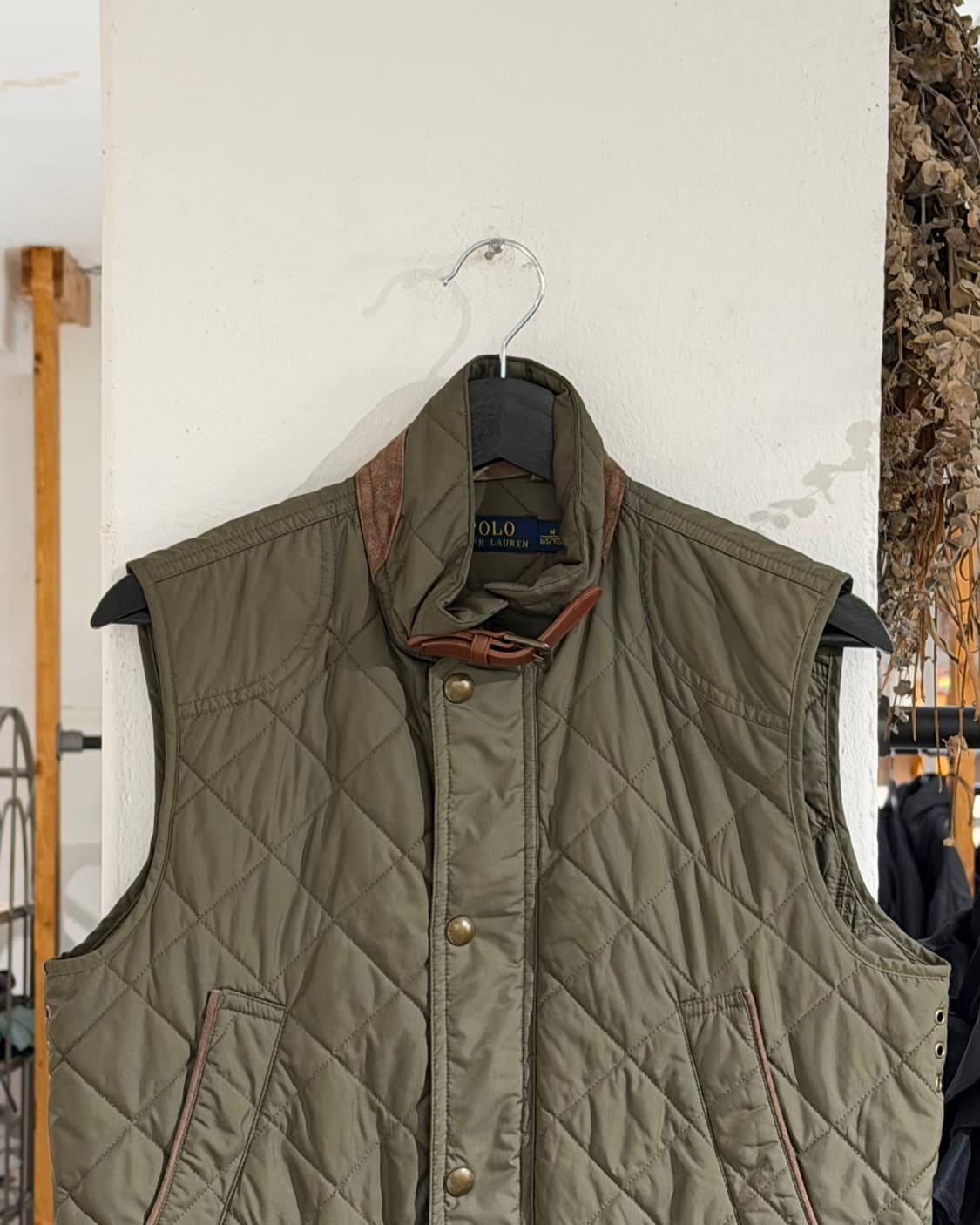 폴로 랄프로렌 카키 퀼팅 베스트 자켓 상품이미지4