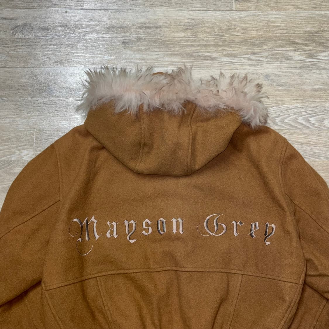 Mayson Grey Wool Bomber Jacket 후드 퍼자켓 상품이미지6