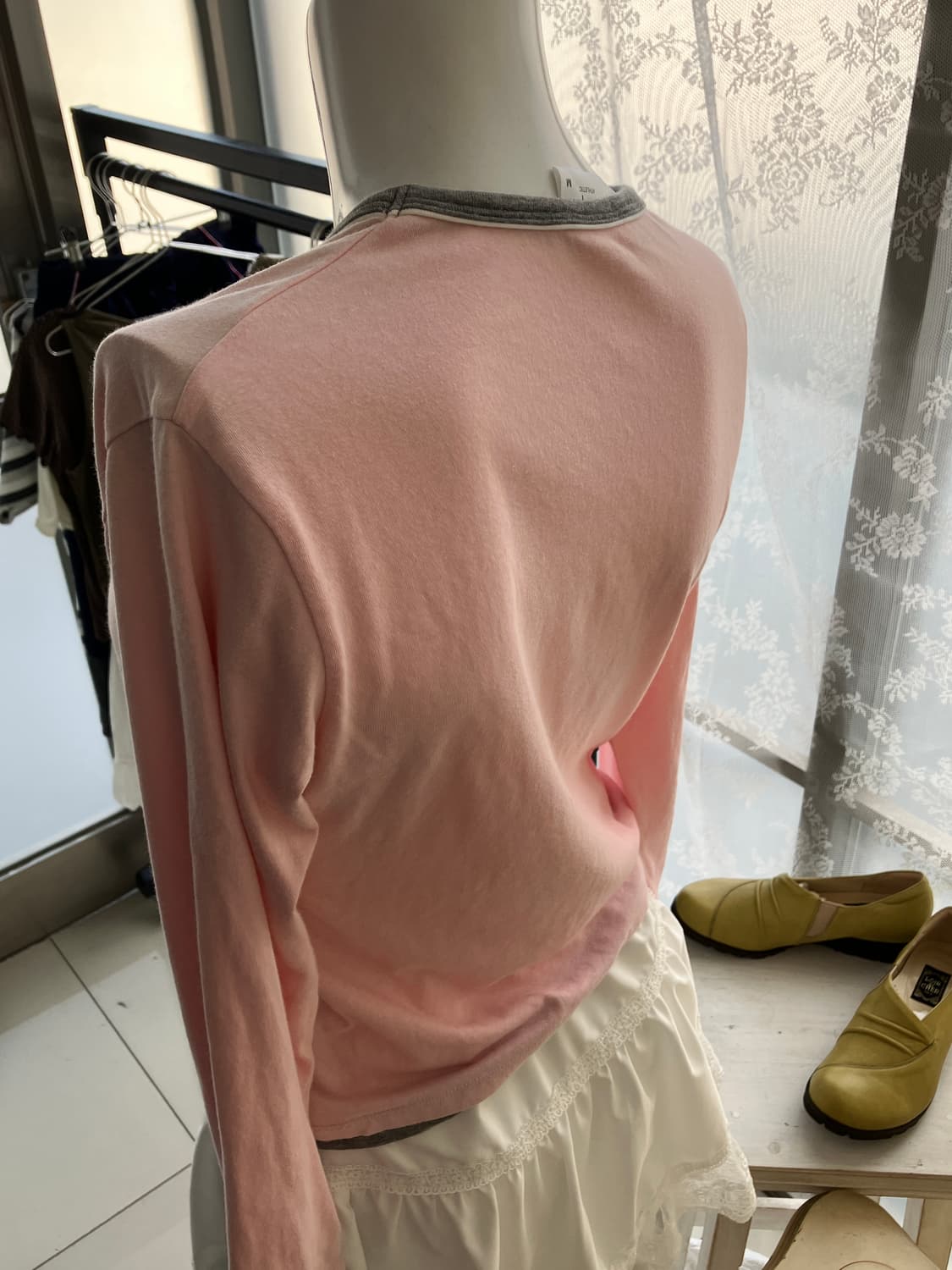 챔피언 딸기우유 핑크 링거 긴팔 1294 모리걸 일본빈티지  상품이미지8