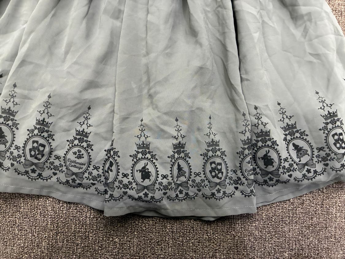 165)Japanese vintage 여성 프린팅 미니 스커트 상품이미지4