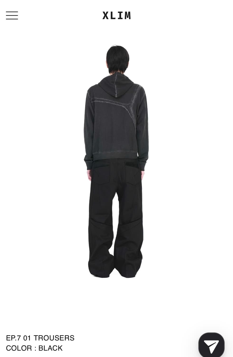Xlim EP.7 01 TROUSERS Black 상품이미지9