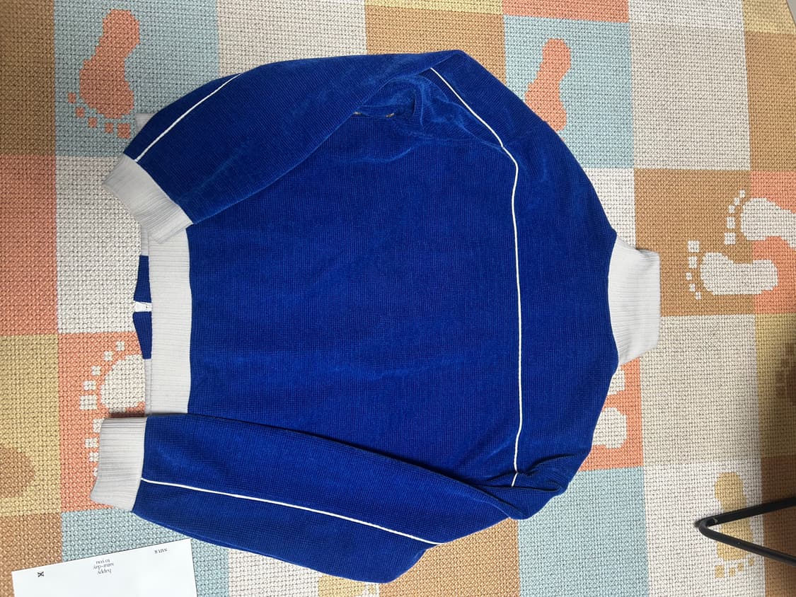 xl 하젠 벨루어 숏 트랙 자켓 리조트 블루 상품이미지2