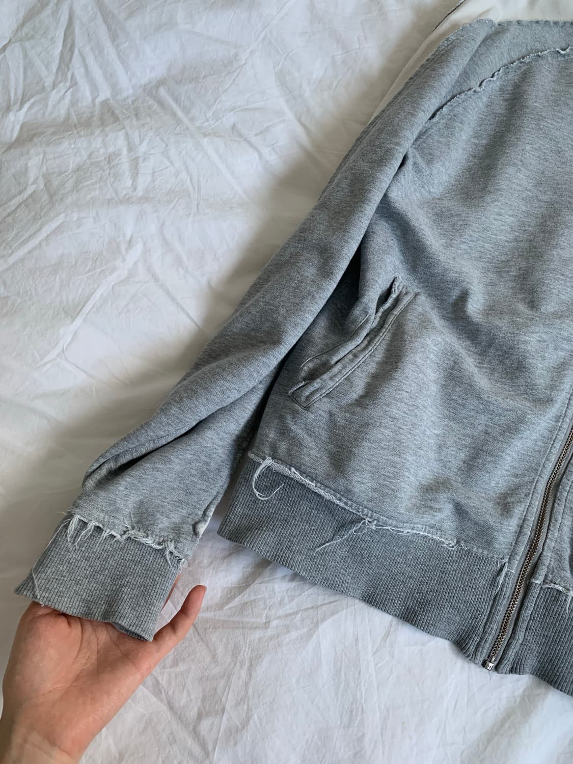 그레이 코튼 블루종 상품이미지3