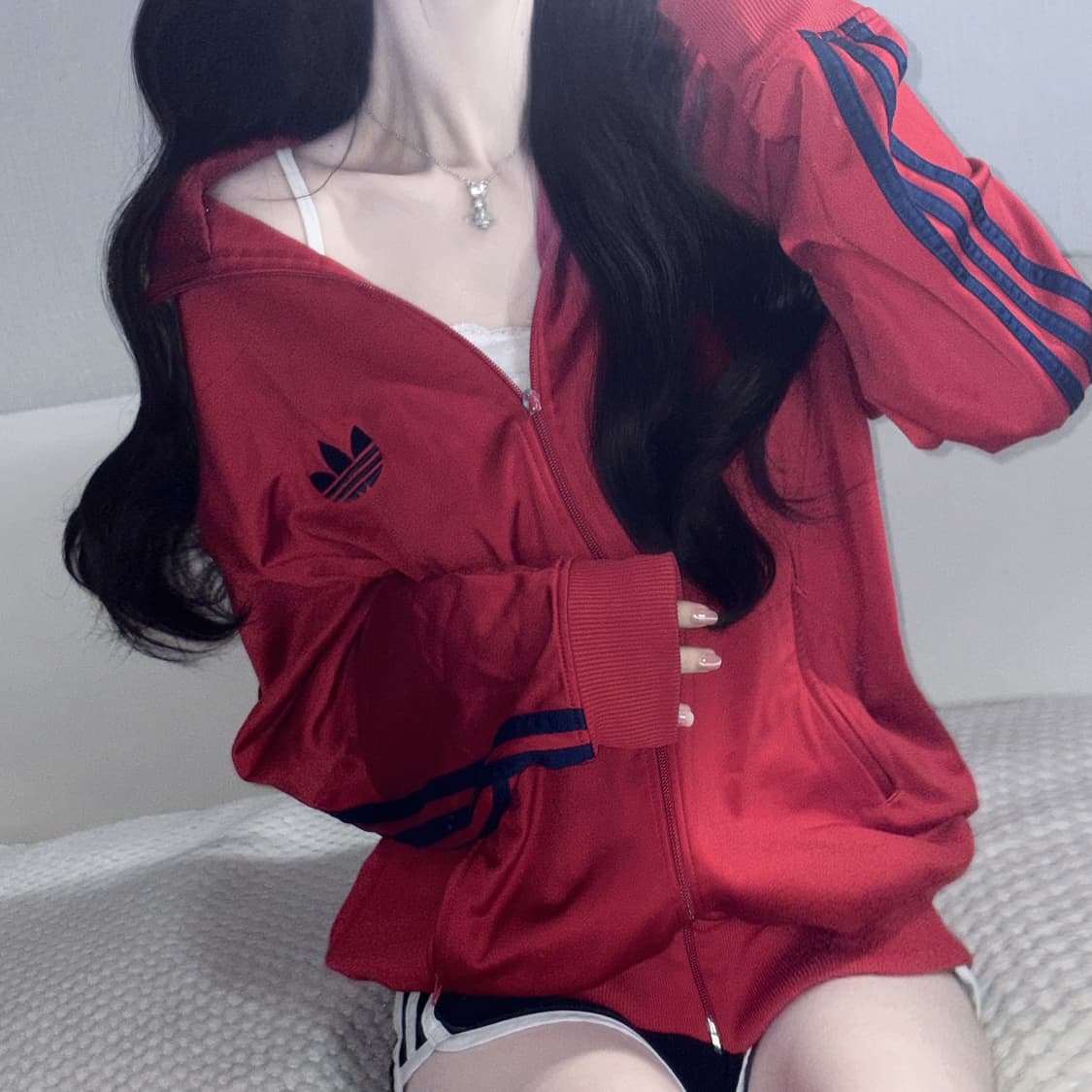 🐰아디다스 인기 버건디 딥네이비 구파 져지♥️ 상품이미지2