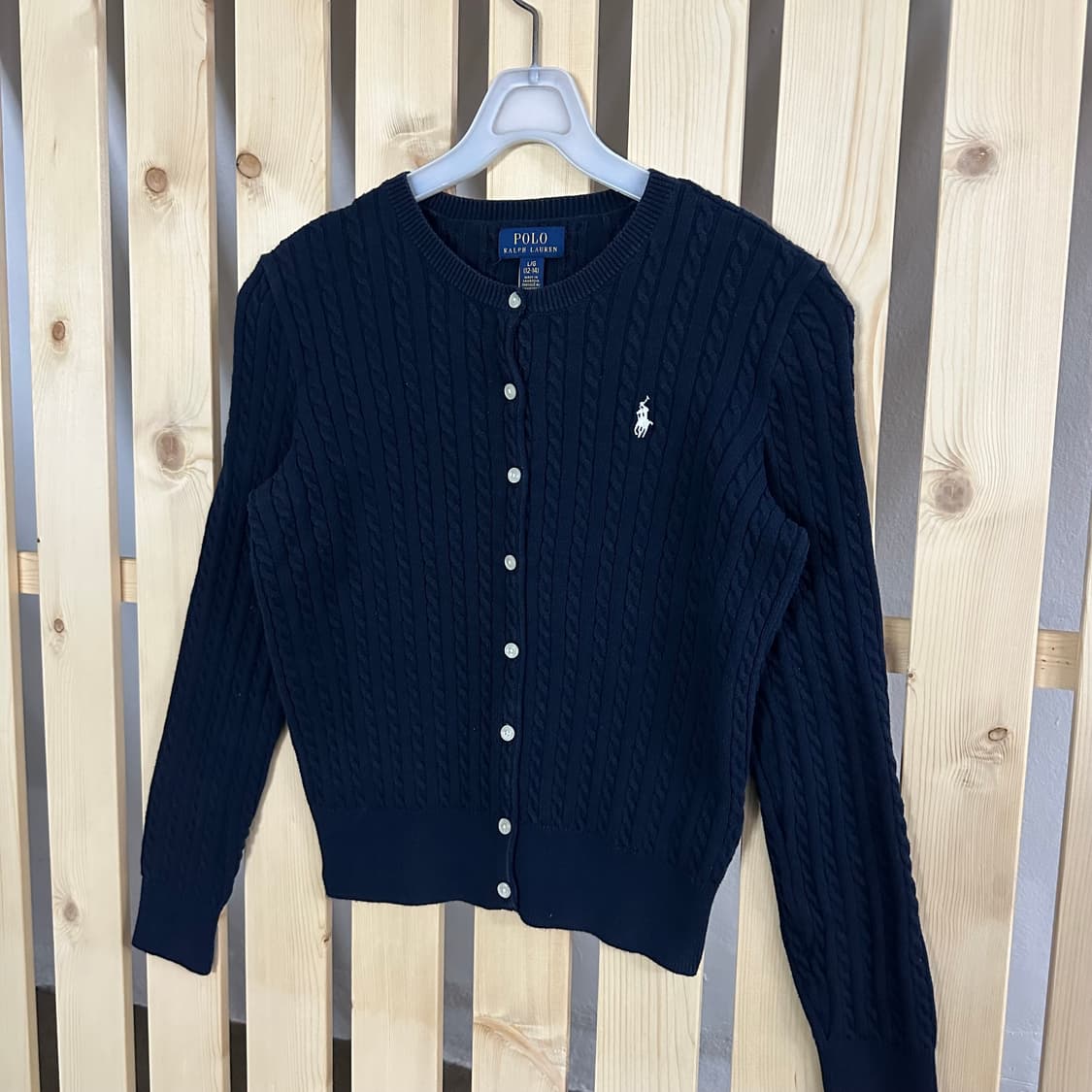 (XS) 폴로 랄프로렌 네이비 케이블 니트 가디건 상품이미지2