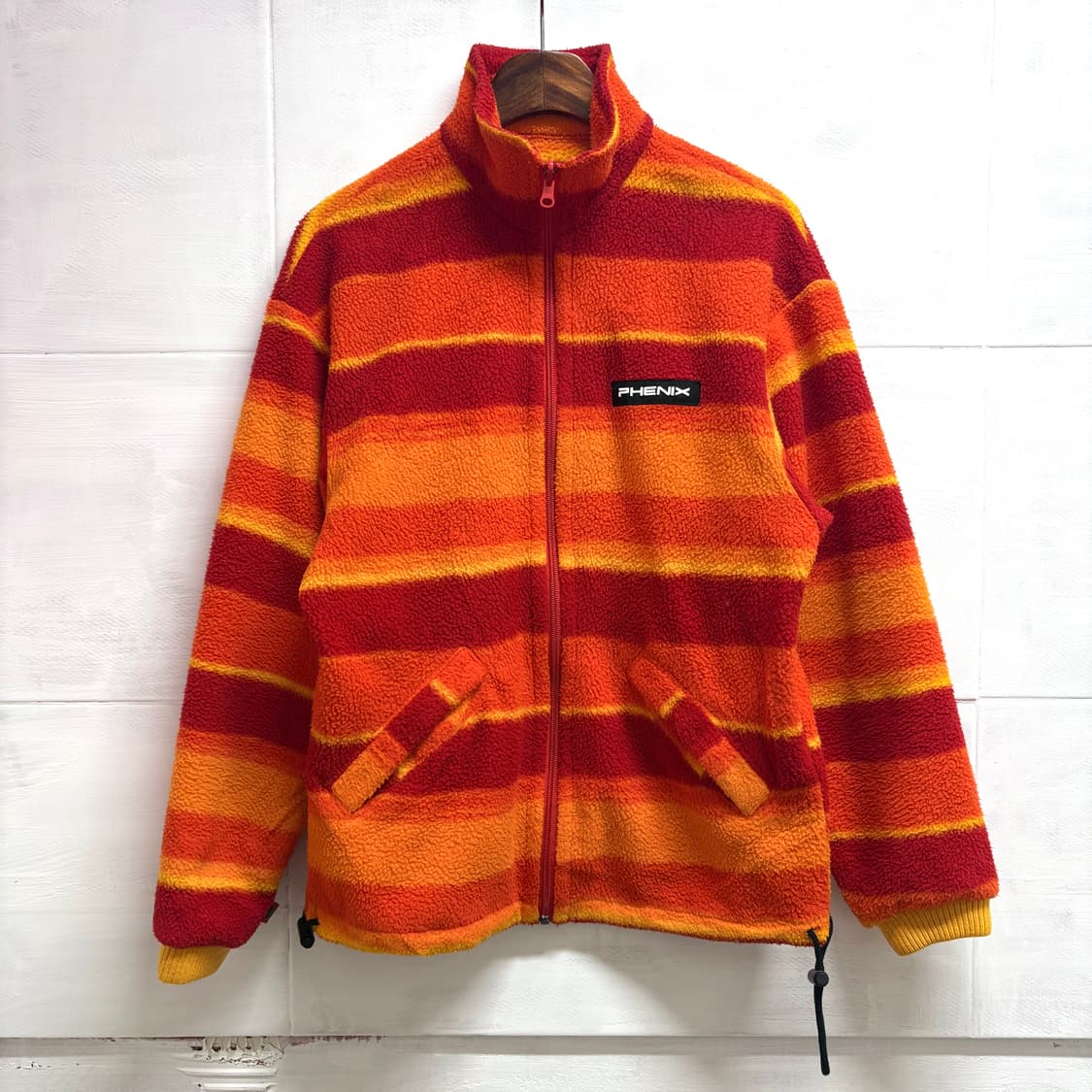 PHENIX 피닉스 오렌지 스트라이프 플리스 자켓 상품이미지1