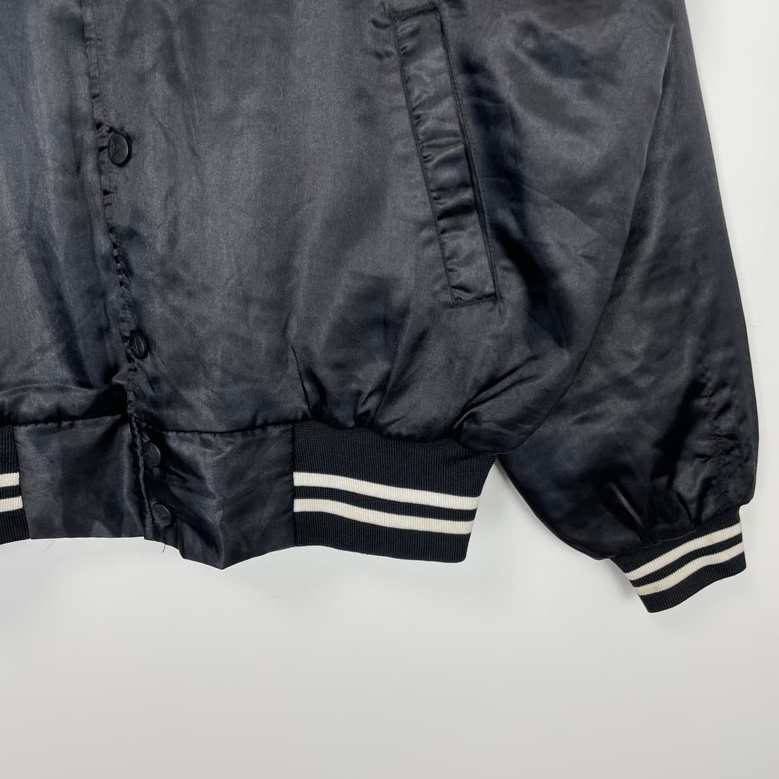 90s pts 로고 바시티 블루종 자켓 상품이미지5
