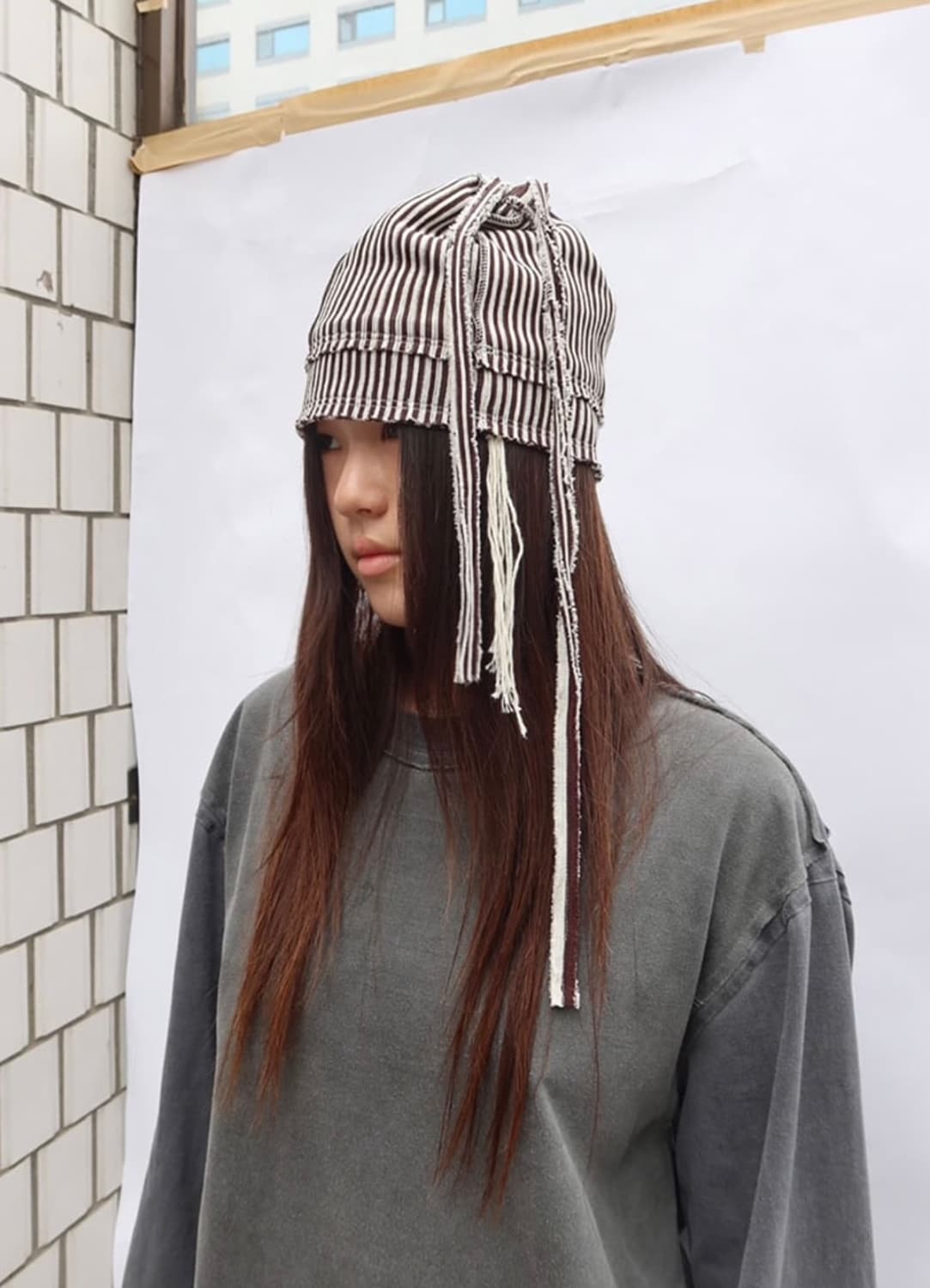 0tap 스트라이프 리버서블 비니 상품이미지2