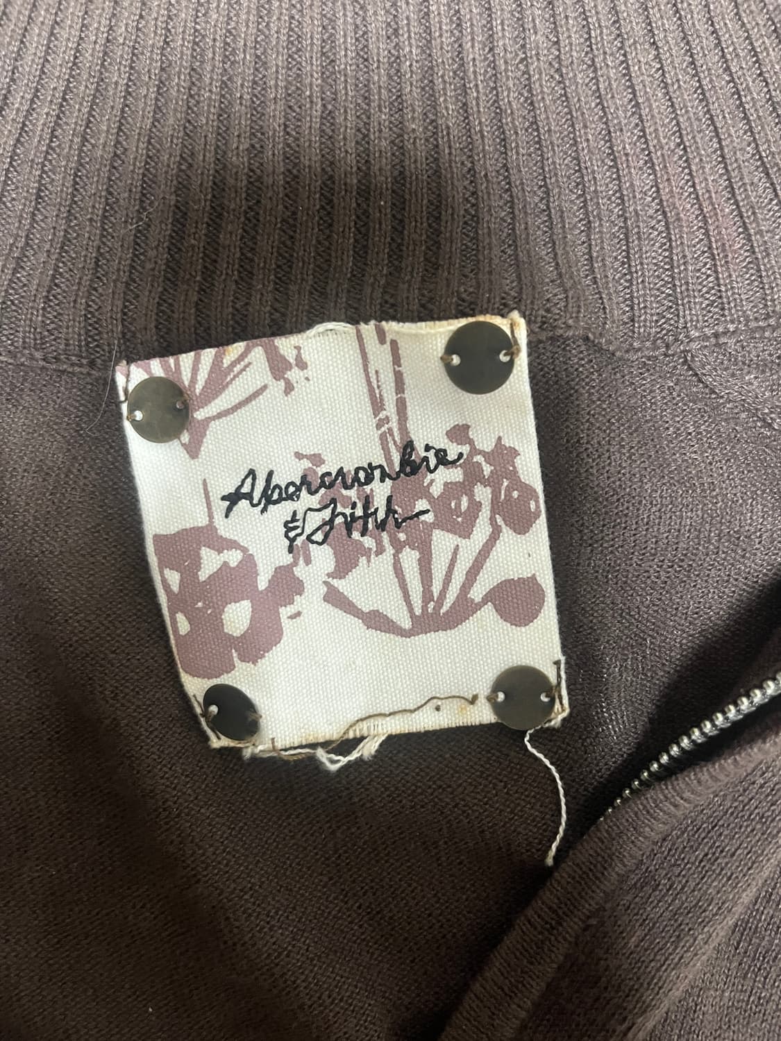 갈색 니트집업 상품이미지2