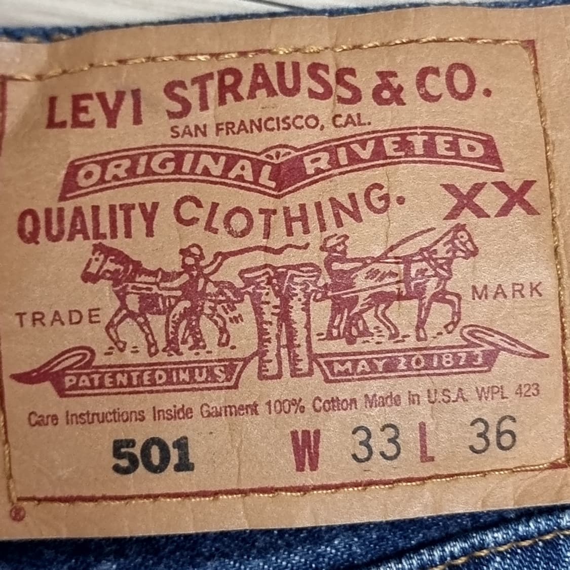 made in usa90s japan 리바이스 LVC 501 데님(33) 상품이미지5