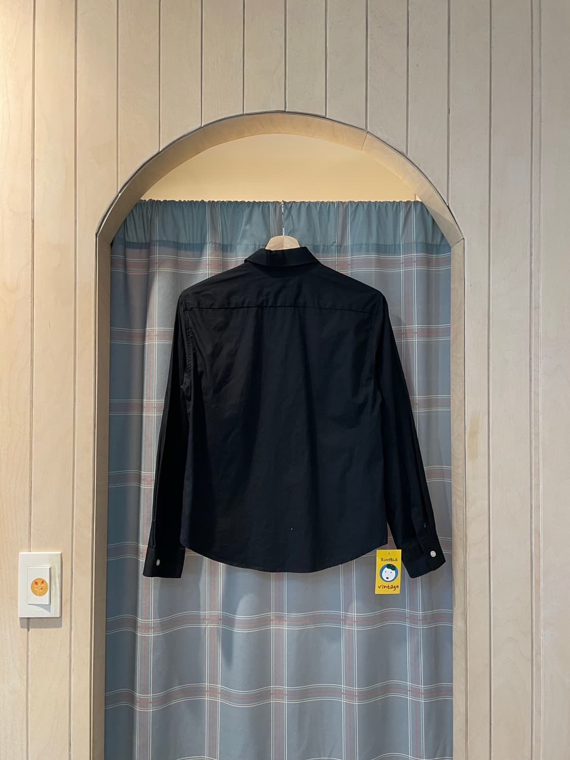 일본빈티지 시크블랙셔츠 상품이미지5