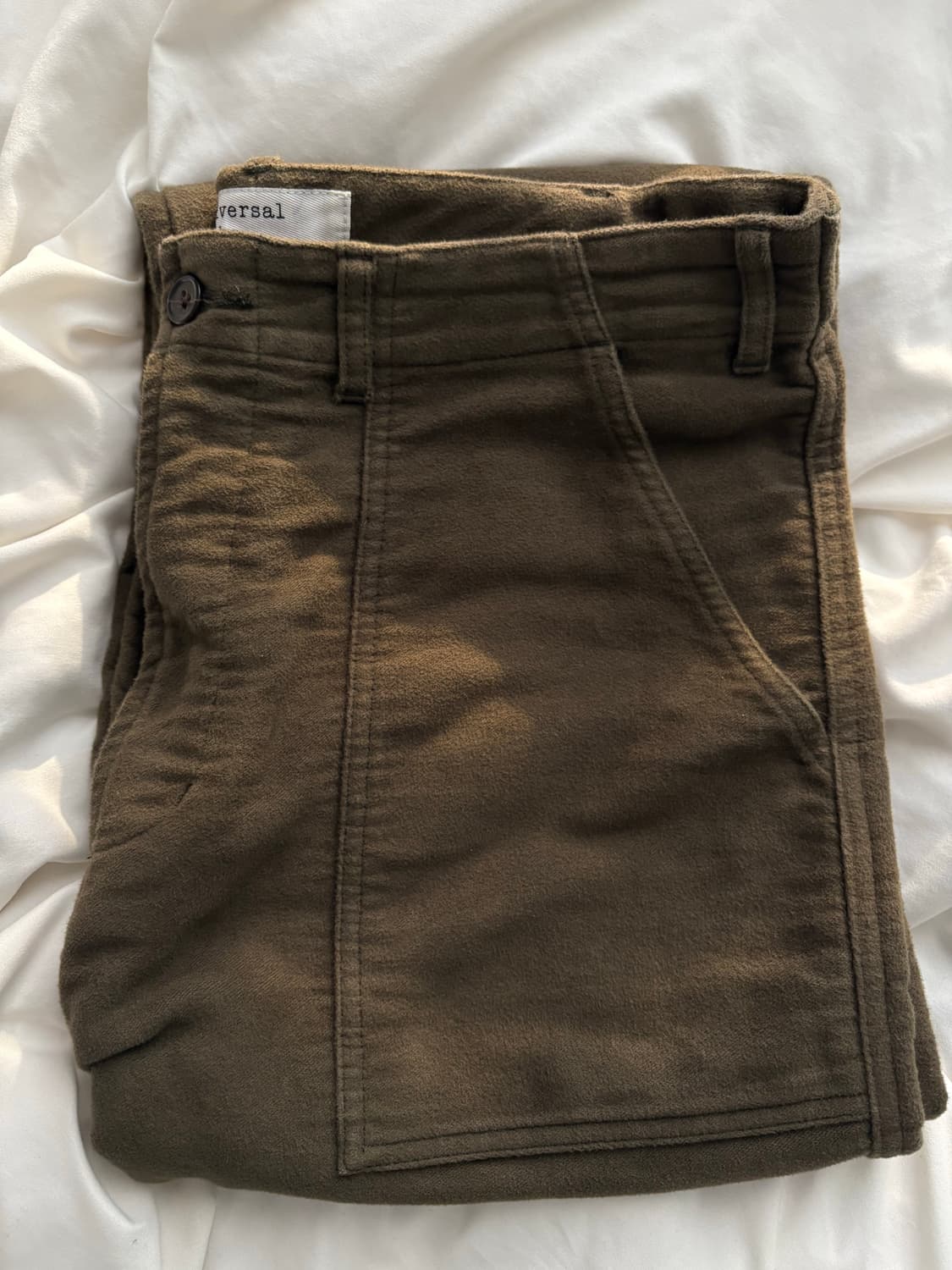 Velvet Fatigue Pants(Olive) 상품이미지5