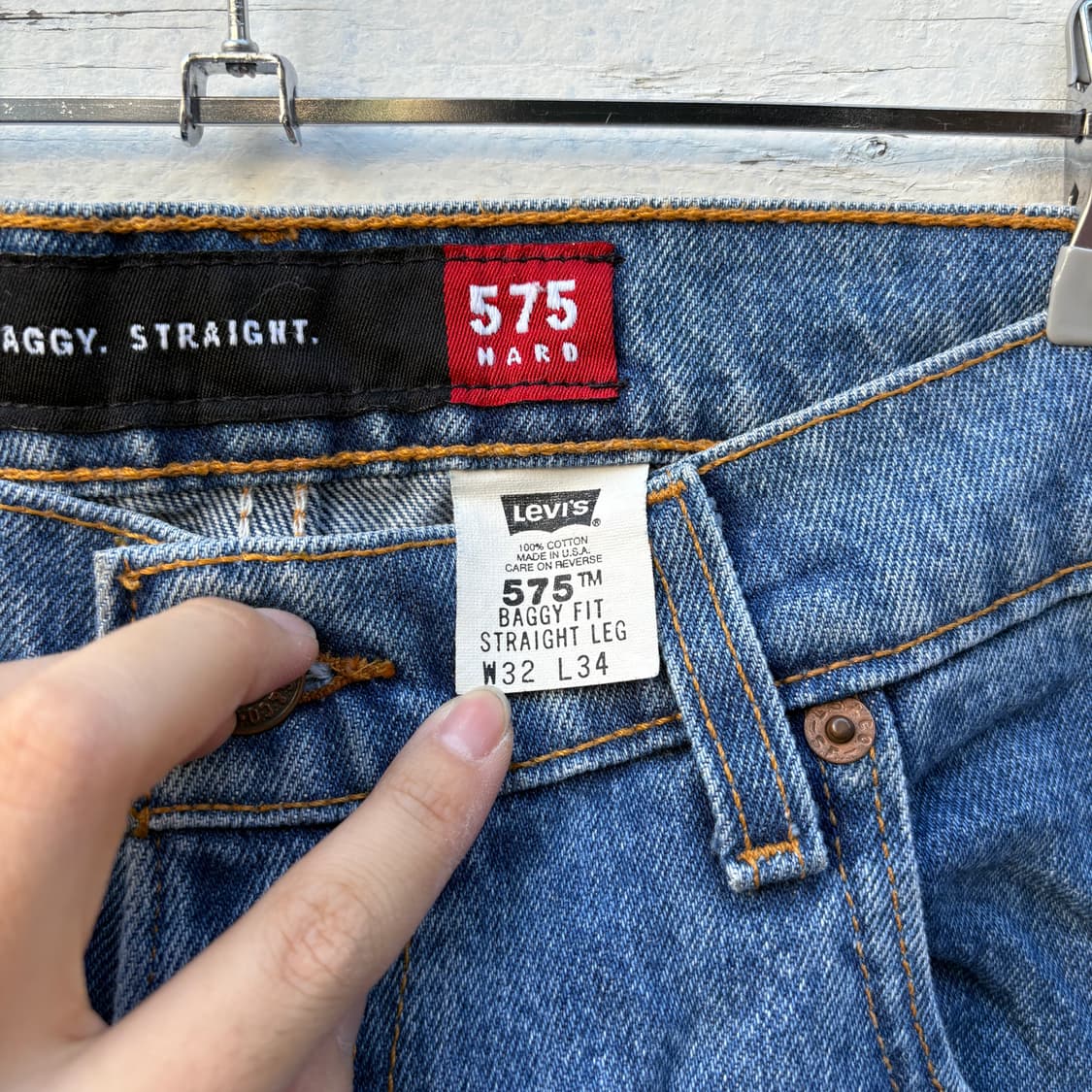 Levi’s 90s 리바이스 made in usa 575 데님 팬츠 상품이미지7