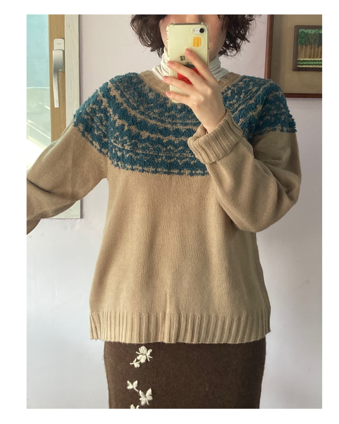 Samansamos2 모카베이지 니트 상품이미지2