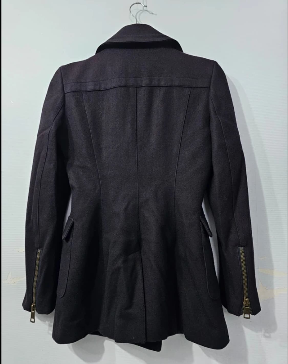 버버리 런던 블랙 더블 코트 UK6 상품이미지3