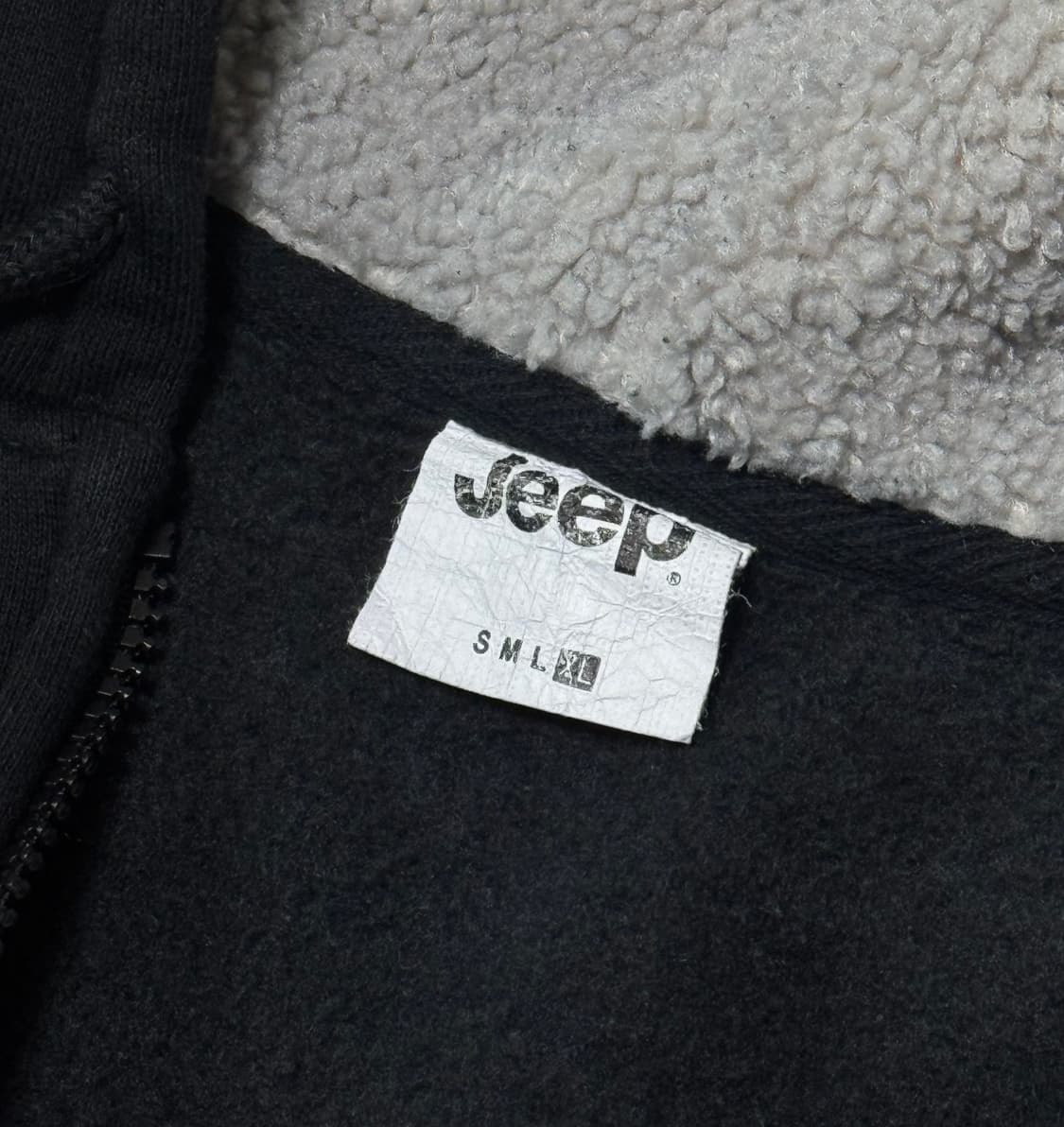 JEEP 지프 쉐르파 로고 블랙 후드집업 상품이미지4