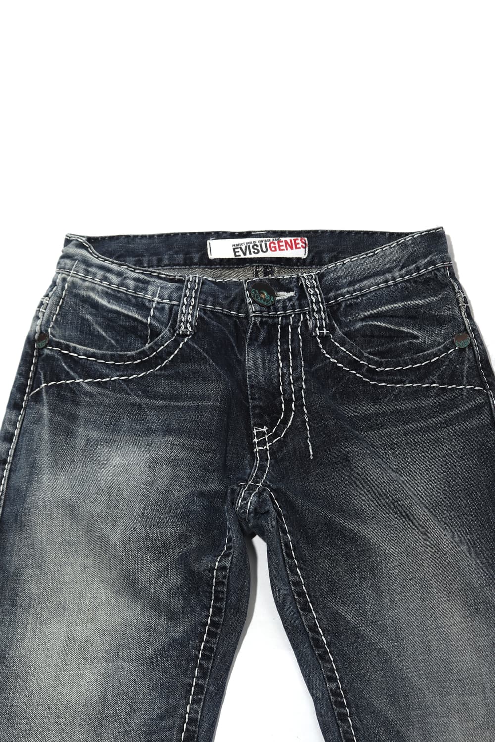 EVISU 데님 스티치 플레어 팬츠 women 26 상품이미지3