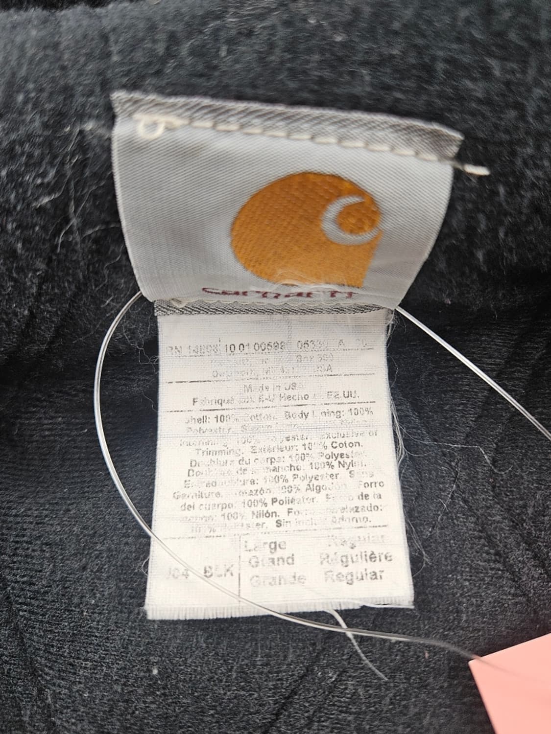 90's 칼하트 J04 덕 액티브 후드 워크 자켓 ( L )/ 10929 상품이미지9