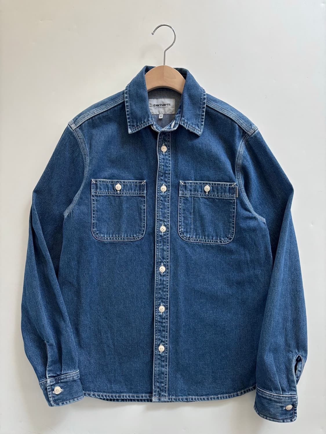 Carhartt 칼하트 중청 컬러 포켓 데님 셔츠자켓 상품이미지4