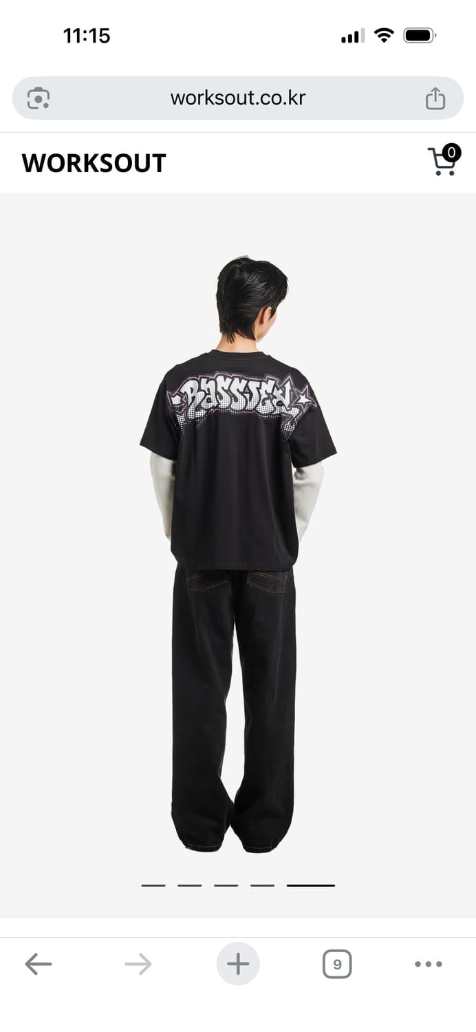 라스벳 데님 팬츠 블랙 상품이미지8