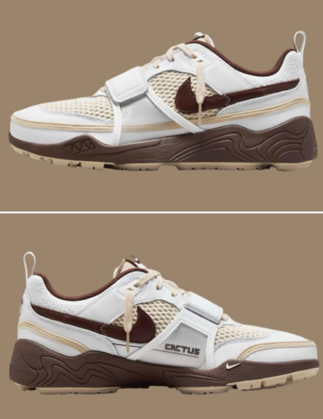 [230] 나이키 x 스캇 줌 필드 잭스 화이트 앤 라이트 초콜릿 상품이미지1