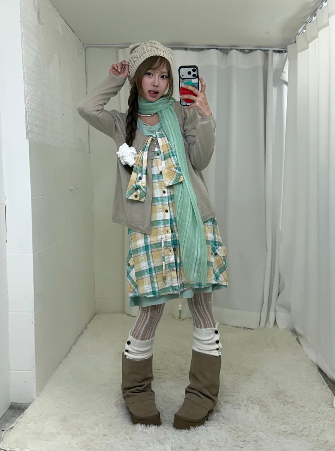 민트 너드 모리 니혼진 세실맥비 체크 도트 코디세트 상품이미지1