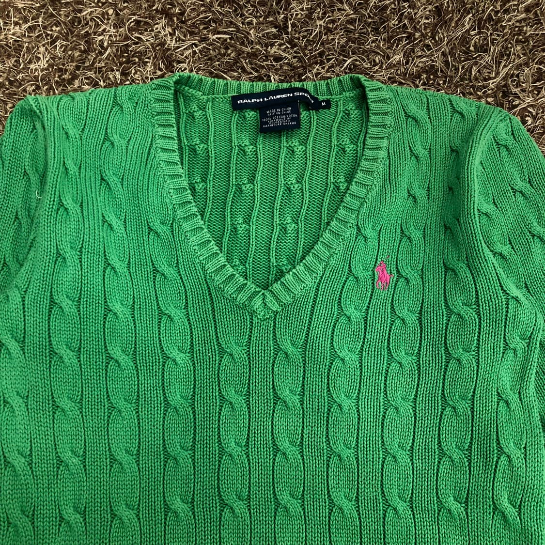 폴로 랄프로렌 여성 코튼 브이넥 니트 상품이미지3