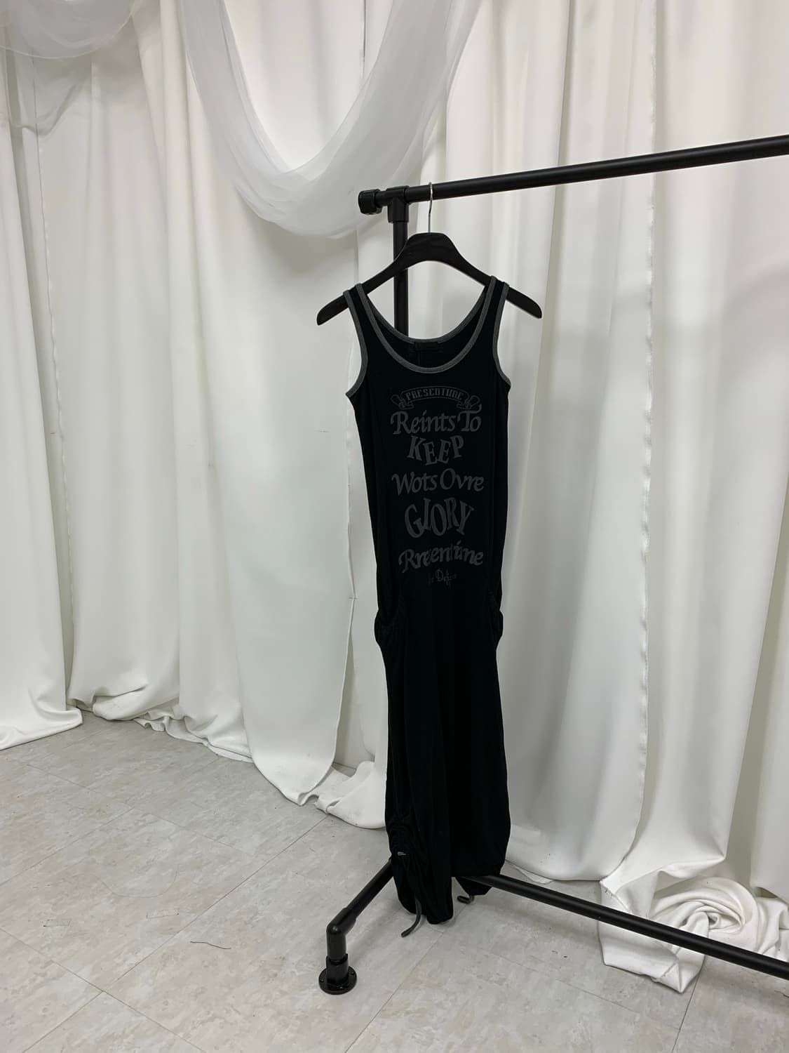 투 포켓 포인트 블랙 펑크 원피스 상품이미지2