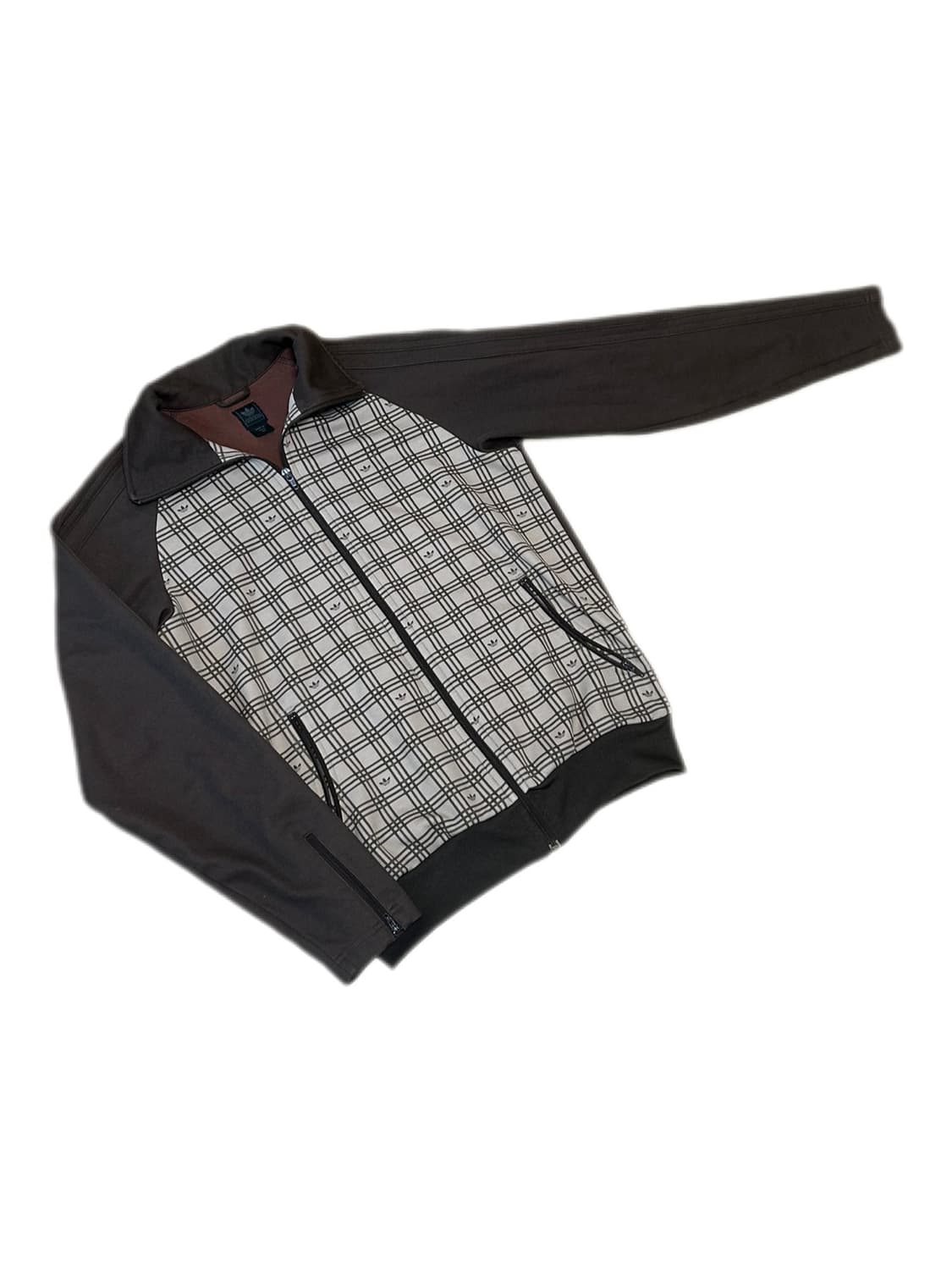 아디다스 다크브라운 체크 패턴 져지 상품이미지2